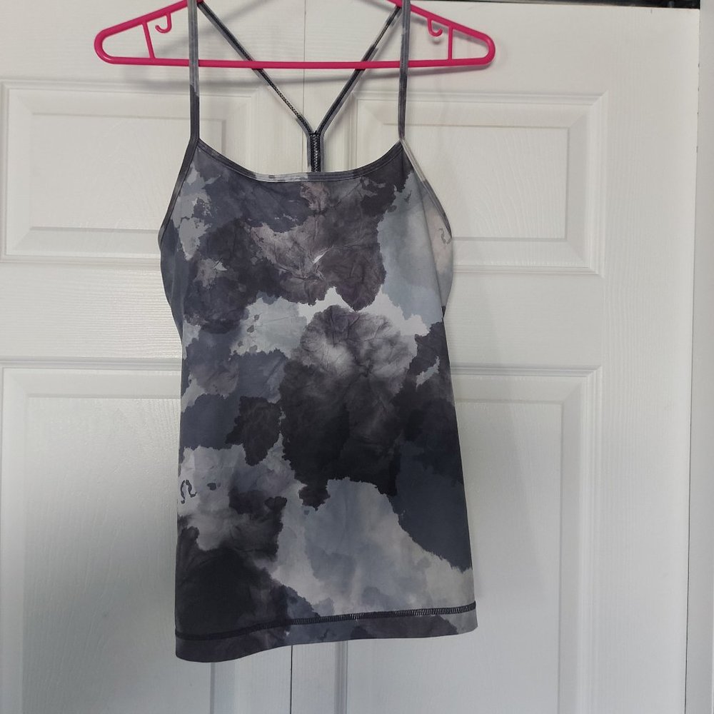 Vintage Lululemon Power Y Tank Top - White Coal Tinted Canvas Super